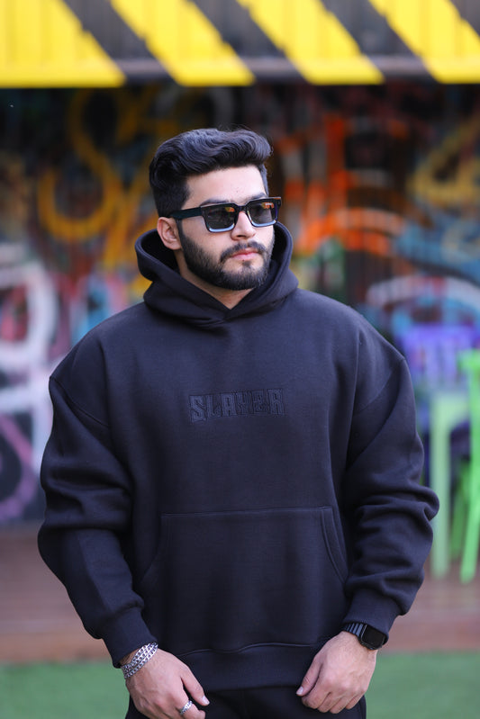 BLACK SLAYER OVERSIZED UNISEX HOODIE